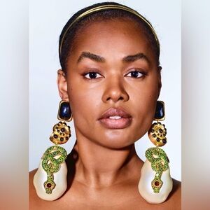 Schiaparelli Style Serpent Dangle Earrings